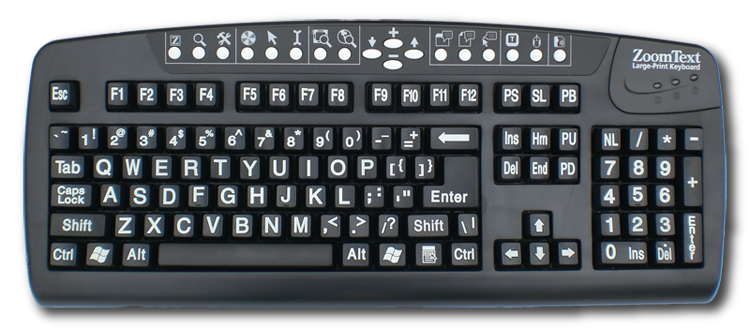 zoom text large print keyboard for mac